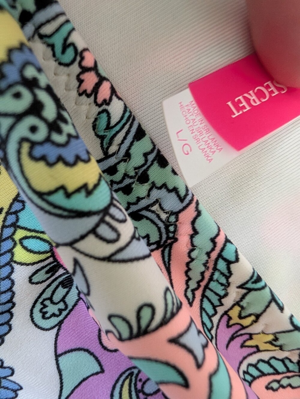 Victoria's Secret Floral Paisley Swim Bikini Bottom in Pastel Multicolor